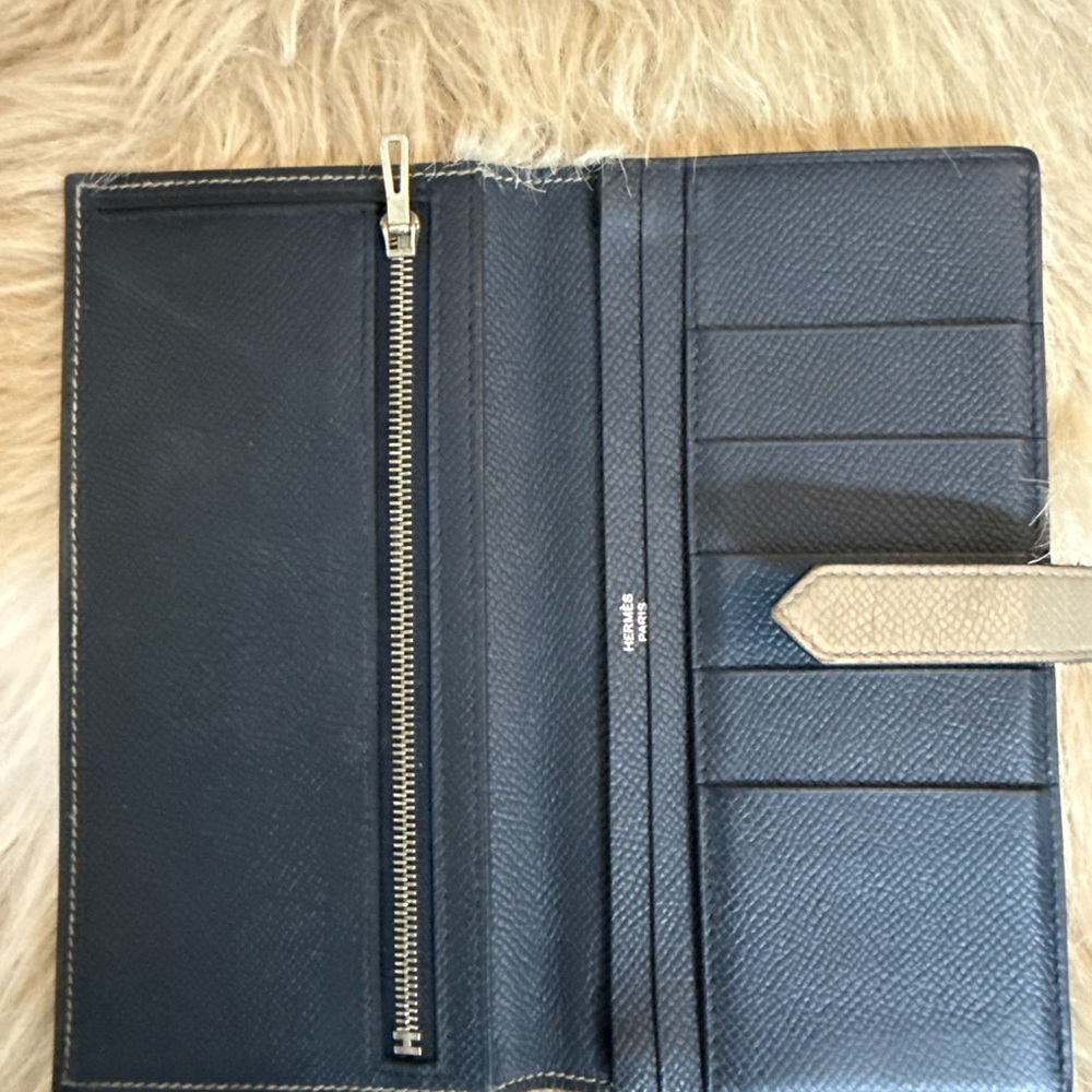 Hermes Gray Wallet with Gold Accent - Picture 2 of 6